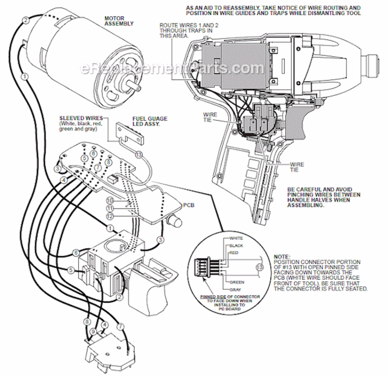 Page B Diagram and Parts List for 245020  Milwaukee Impact Driver