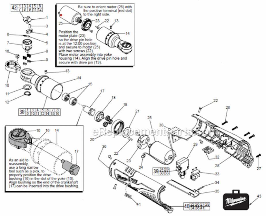 Page A Diagram and Parts List for 245620  Milwaukee Wrench