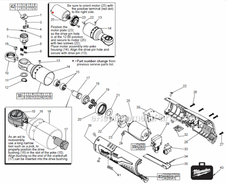 Page A Diagram and Parts List for 245720  Milwaukee Wrench