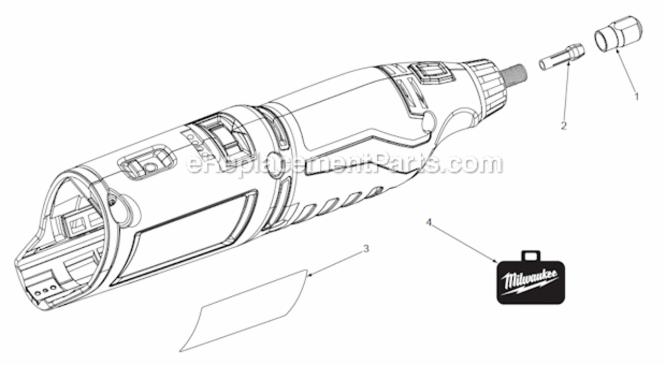 Page A Diagram and Parts List for 246020  Milwaukee Multi-Tool