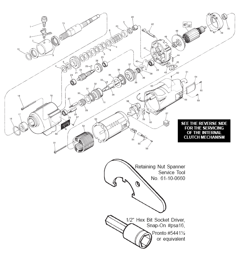 Fig-0 Diagram and Parts List for 4005  Milwaukee Drill