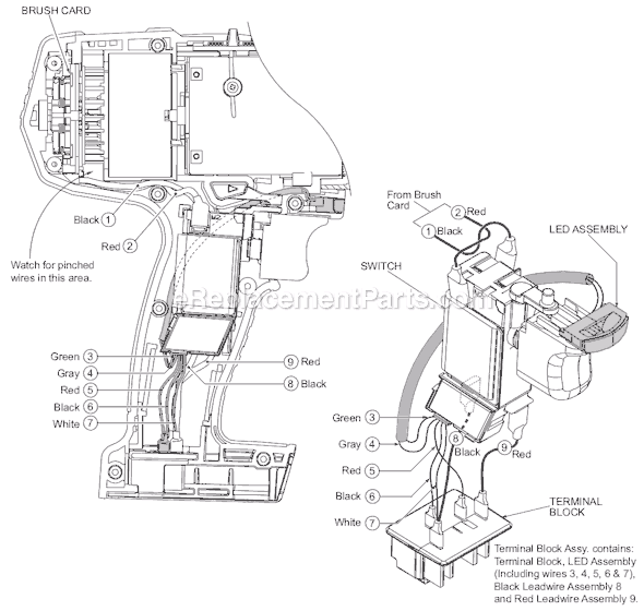 Page B Diagram and Parts List for 2611-20  Milwaukee Hammer Drill