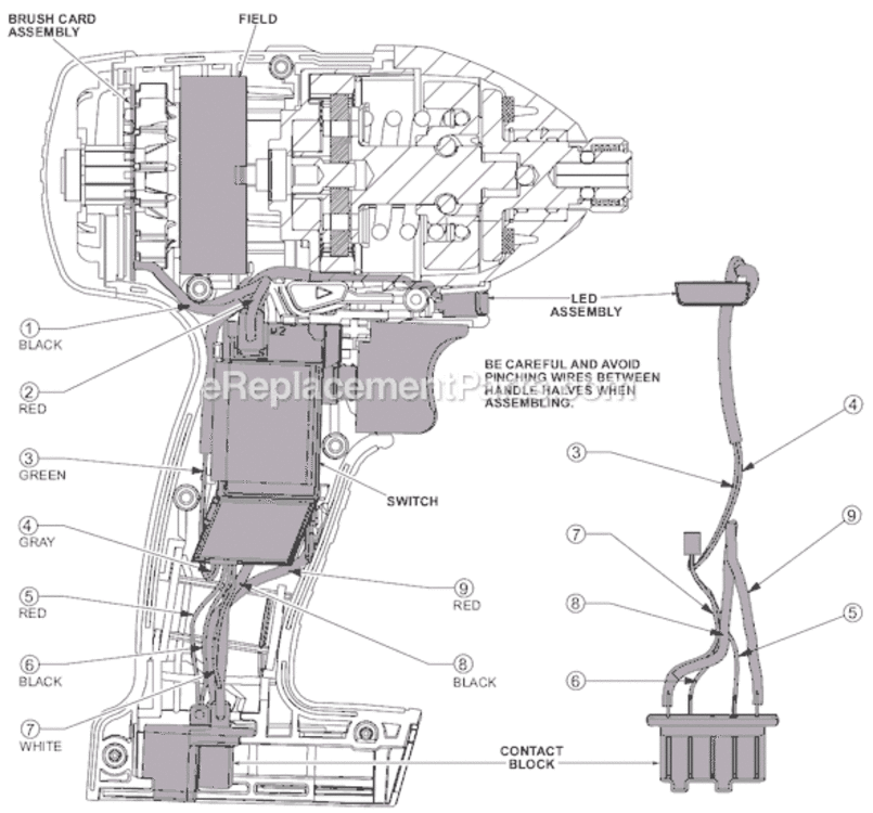 Page B Diagram and Parts List for 2652-22 SER B78A Milwaukee Impact Driver