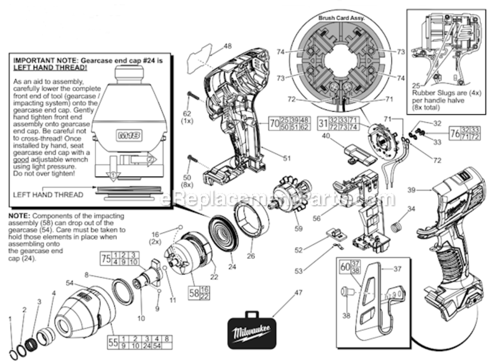 Page A Diagram and Parts List for 2657-22CT  Milwaukee Impact Driver