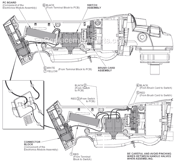 Page B Diagram and Parts List for 2680-20 SER B96A Milwaukee Angle Grinder