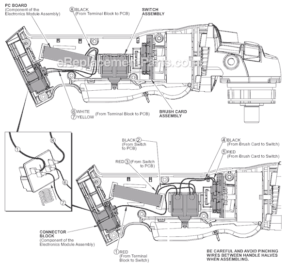 Page B Diagram and Parts List for 2680-22 SER B96A Milwaukee Angle Grinder
