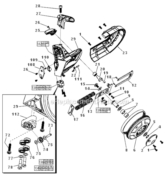 Page B Diagram and Parts List for 2729-21  Milwaukee Band Saw