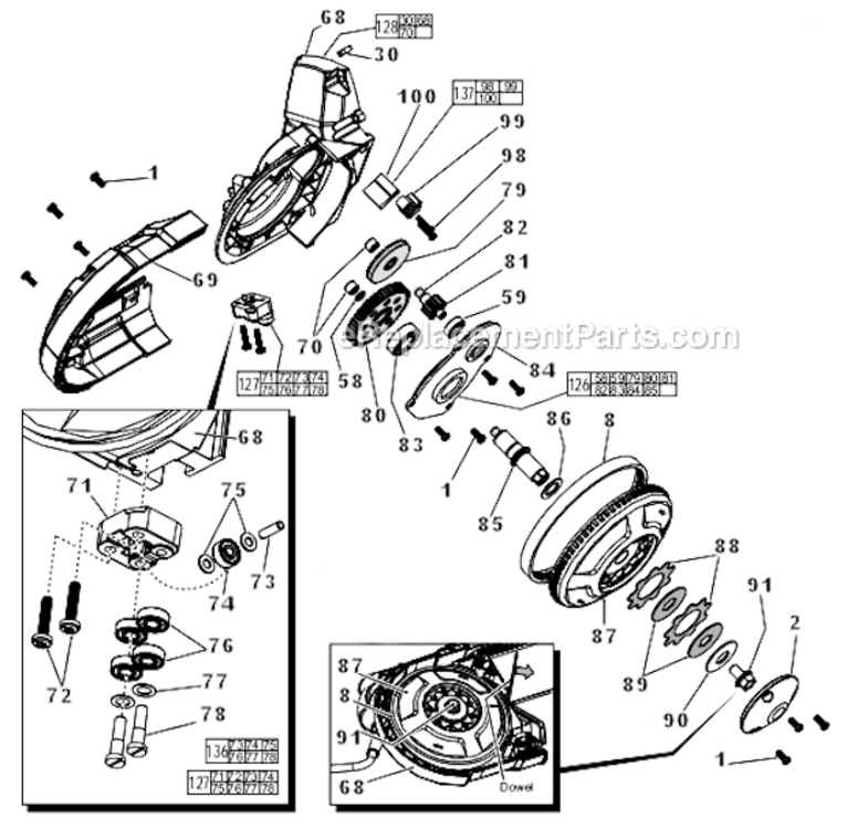 Page C Diagram and Parts List for 2729-21  Milwaukee Band Saw