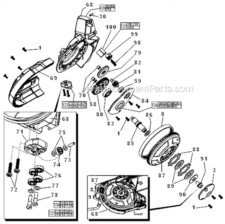 Page C Diagram and Parts List for 2729-22  Milwaukee Band Saw