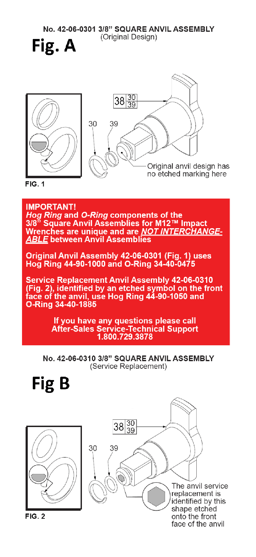 Fig-1 Diagram and Parts List for 2451-22 C08B Milwaukee Impact Driver