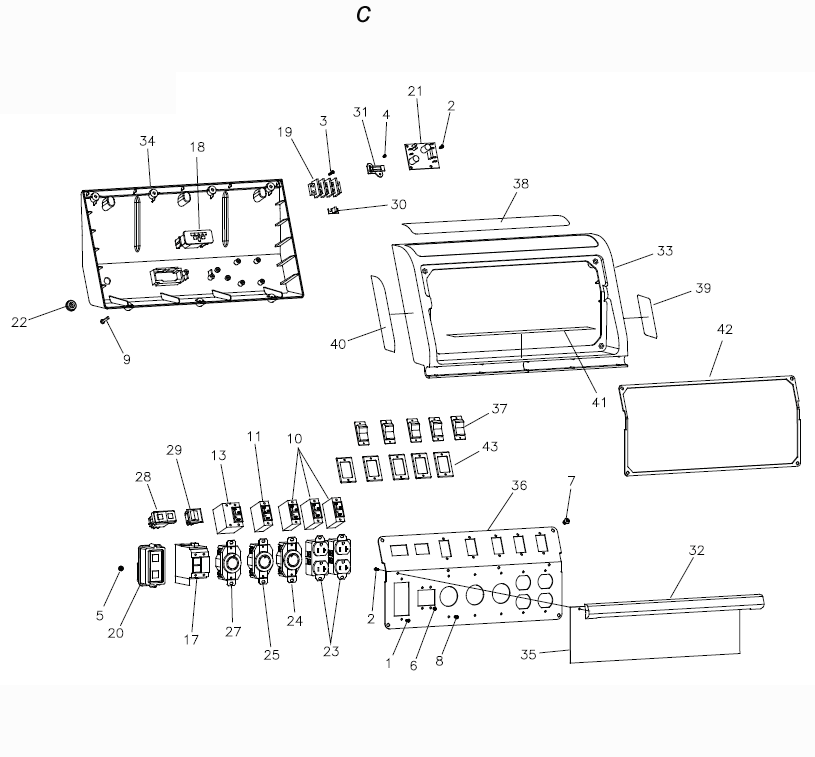 Fig-2 Diagram and Parts List for 4943-24  Milwaukee Generator