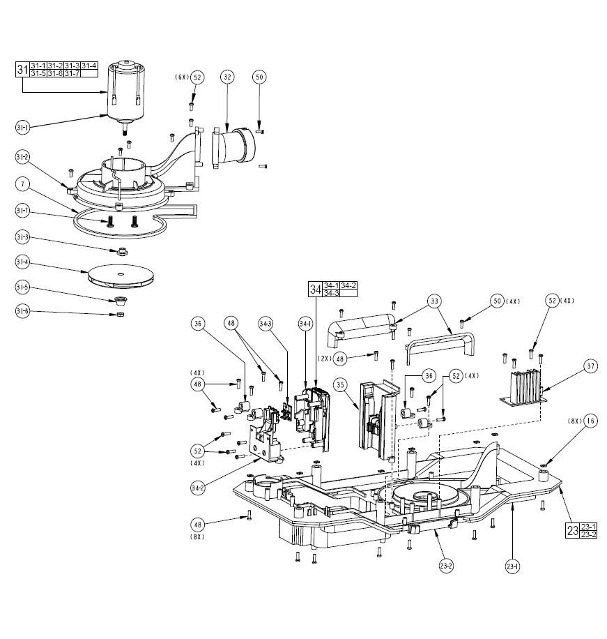 Fig-1 Diagram and Parts List for 0880-20  Milwaukee Leaf Blower / Vacuum
