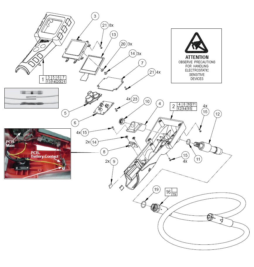 Fig-0 Diagram and Parts List for 2310-21  Milwaukee Miscellaneous
