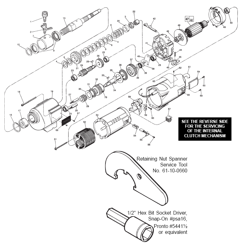 Fig-0 Diagram and Parts List for 4097-20  Milwaukee Drill