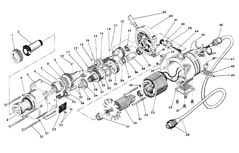 Fig-0 Diagram and Parts List for 4292-1  Milwaukee Drill