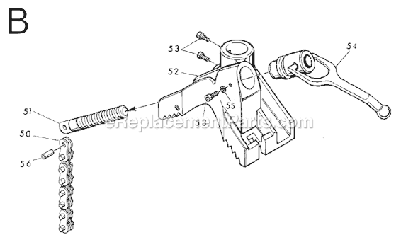 Page B Diagram and Parts List for 3570 SER 692A Milwaukee Electric Drill