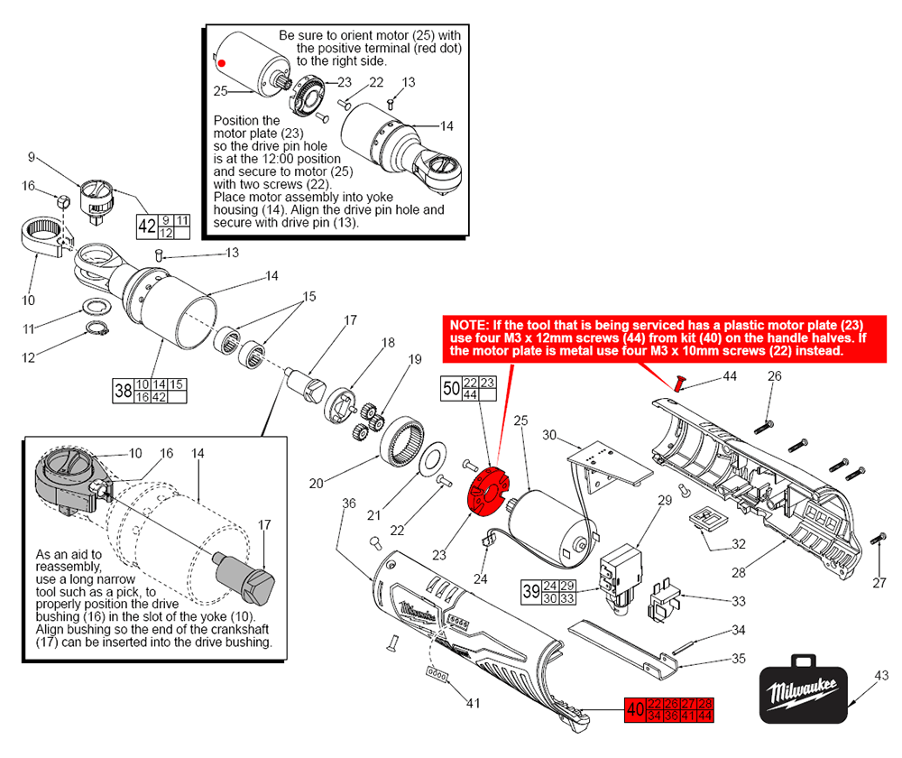 Fig-0 Diagram and Parts List for 2457-059 E11A Milwaukee Cordless Drill