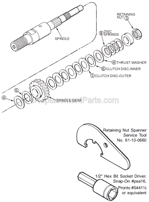 Page B Diagram and Parts List for 4004-55 SER 841A Milwaukee Electric Drill