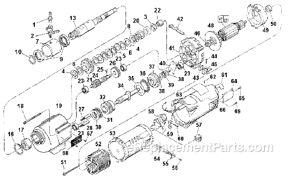 Page A Diagram and Parts List for 4014-5 SER 842A Milwaukee Electric Drill