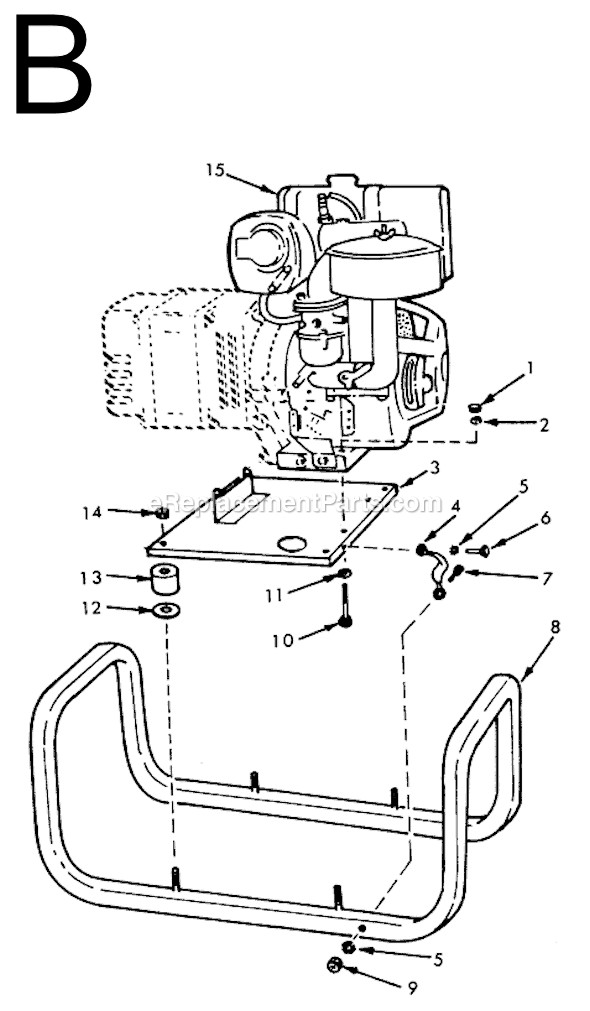 Page B Diagram and Parts List for 4503 SER J-773284474 Milwaukee Generator