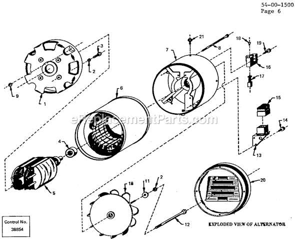 Page A Diagram and Parts List for 4642 SER 509-1001 Milwaukee Generator