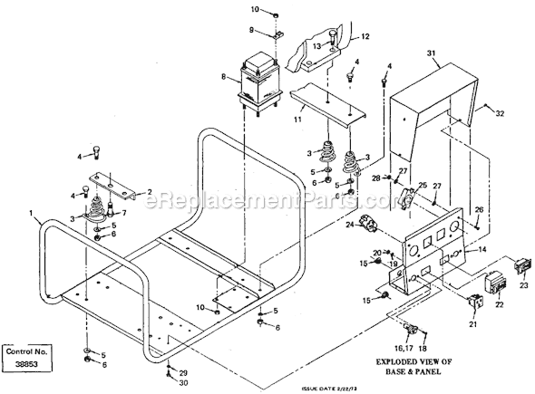Page C Diagram and Parts List for 4642 SER 509-1001 Milwaukee Generator