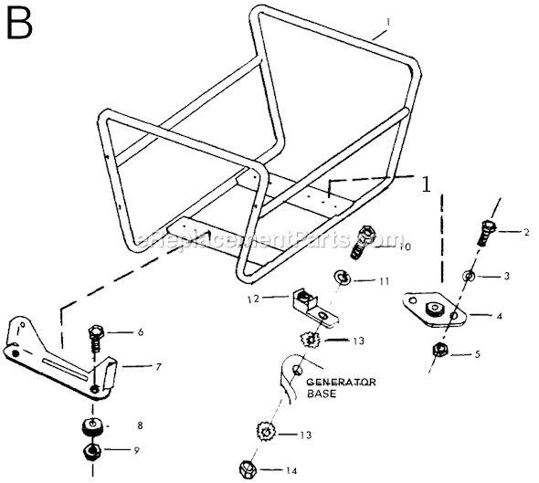Page B Diagram and Parts List for 4670 SER 065000 Milwaukee Generator