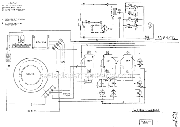 Page A Diagram and Parts List for 4777 SER 510-1001 Milwaukee Generator
