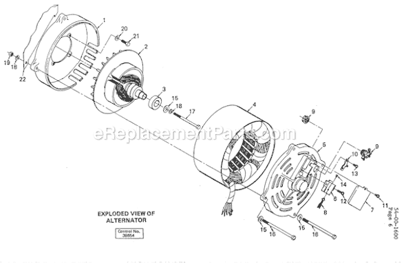 Page B Diagram and Parts List for 4777 SER 510-1001 Milwaukee Generator