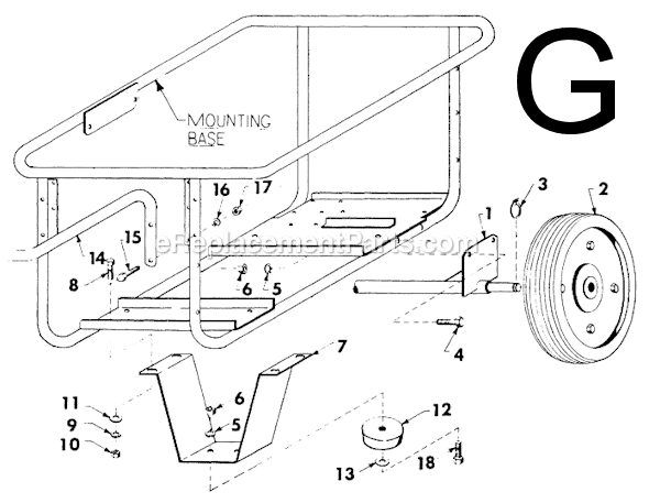 Page G Diagram and Parts List for 4790 SER 439-1001 Milwaukee Generator