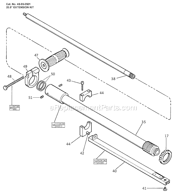 Page B Diagram and Parts List for 48-05-1000 SER 1016 Milwaukee Electric Drill