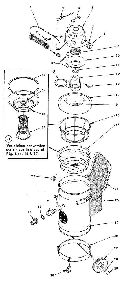 Fig-0 Diagram and Parts List for 8912  Milwaukee Leaf Blower / Vacuum