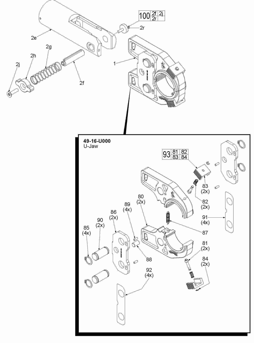 Page 3 Diagram and Parts List for 2678-20 G68A Milwaukee Nibbler & Shears