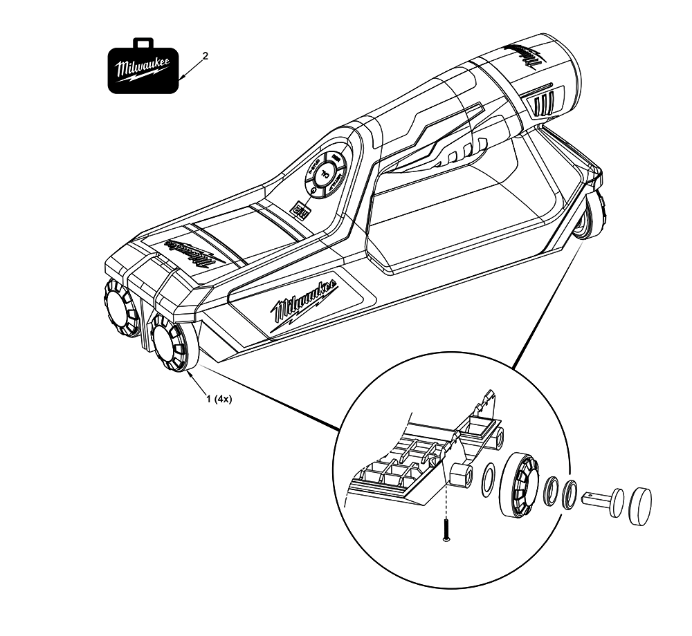 Fig-0 Diagram and Parts List for 2291-059 E17A Milwaukee Miscellaneous