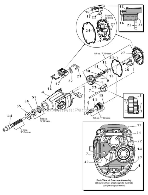 Page B Diagram and Parts List for 5378-21  Milwaukee Hammer Drill