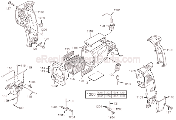 Page B Diagram and Parts List for 5380-21 SER B01A Milwaukee Hammer Drill