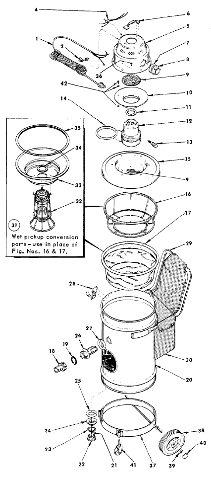 Fig-0 Diagram and Parts List for 8925  Milwaukee Leaf Blower / Vacuum