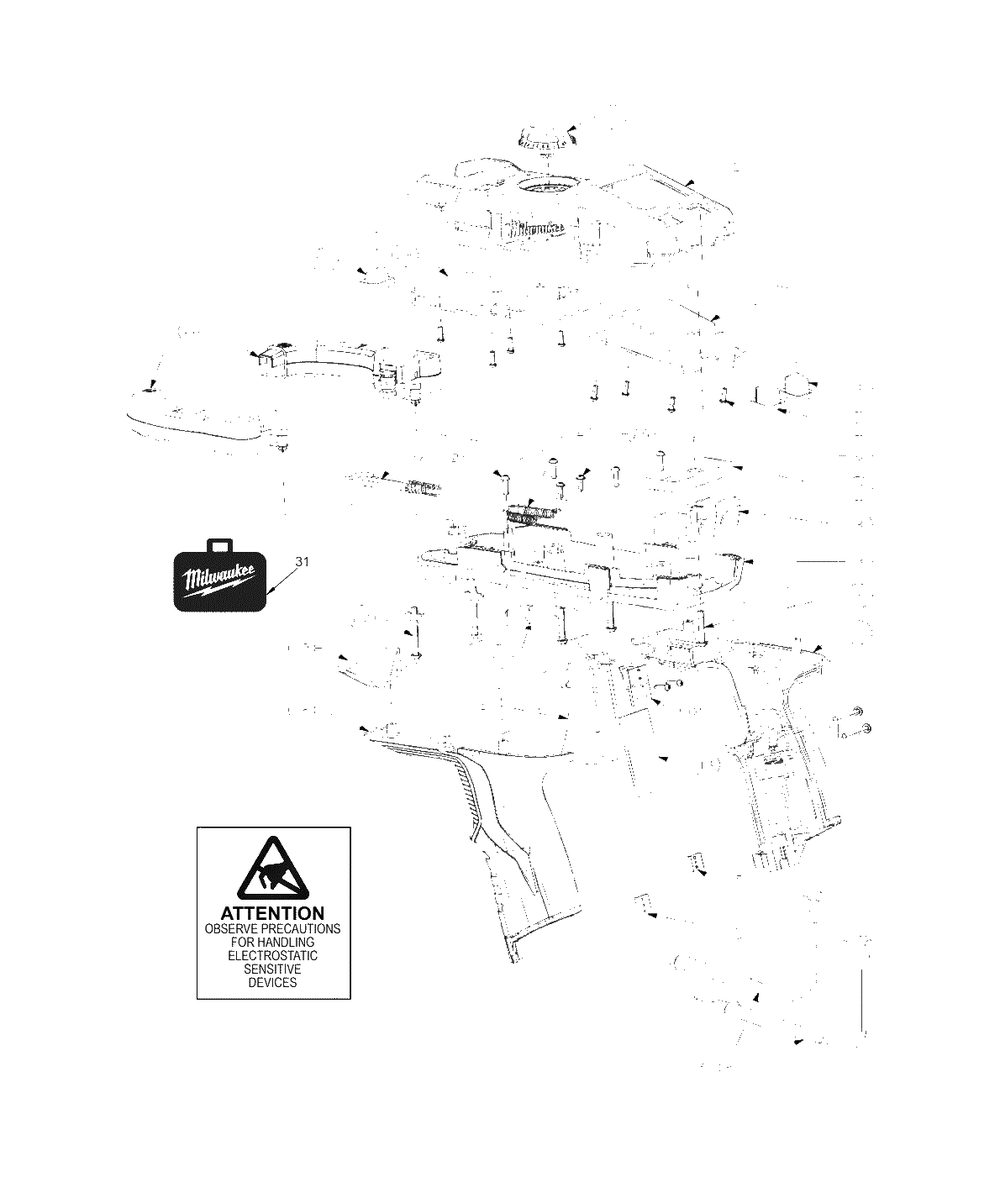 12v Clamp Meter (Ac/Dc Clamp) Diagram and Parts List for 2239-20NST C18A Milwaukee Miscellaneous