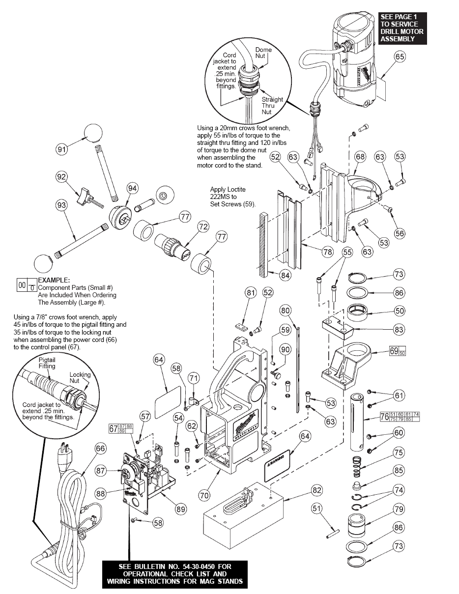 Fig-1 Diagram and Parts List for 4270-20  Milwaukee Drill Press