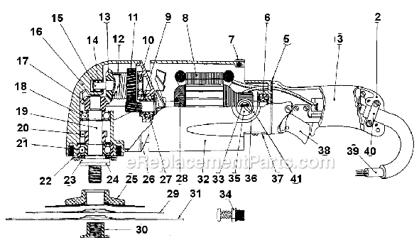 Page A Diagram and Parts List for 6060 SER 48-4800 Milwaukee Sander Polisher
