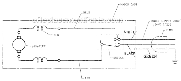 Page B Diagram and Parts List for 6165 SER 582-1001 Milwaukee Chop Saw