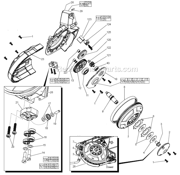 Page C Diagram and Parts List for 6232-20 D51A Milwaukee Band Saw