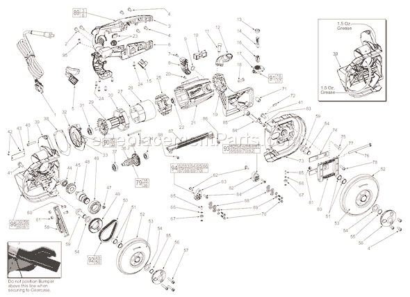 Page A Diagram and Parts List for 6232-6N SER C05A Milwaukee Band Saw