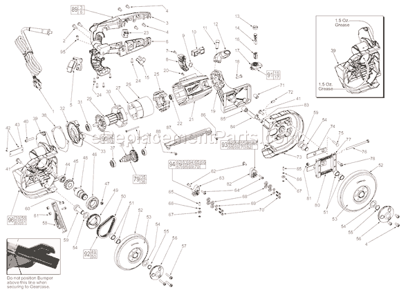 Page A Diagram and Parts List for 6238N SER C06A Milwaukee Band Saw