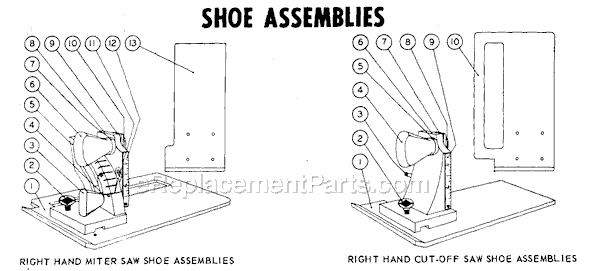 Page B Diagram and Parts List for 6293 SER 309-4630 Milwaukee Miter Saw