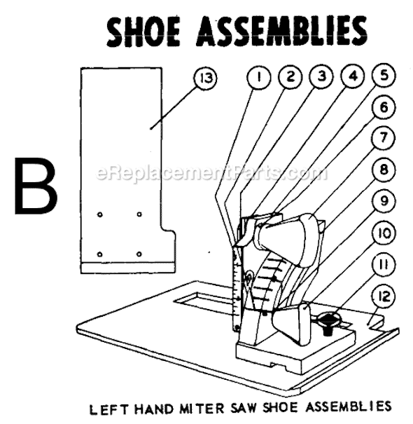 Page B Diagram and Parts List for 6295 SER 310-1401 Milwaukee Circular Saw