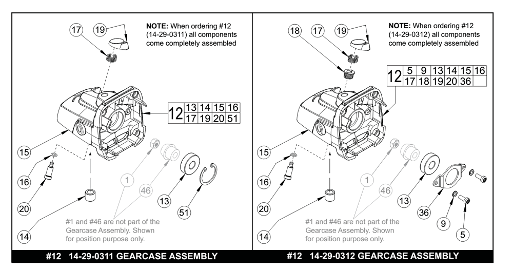 Fig-1 Diagram and Parts List for 6122-31A B66B Milwaukee Angle Grinder