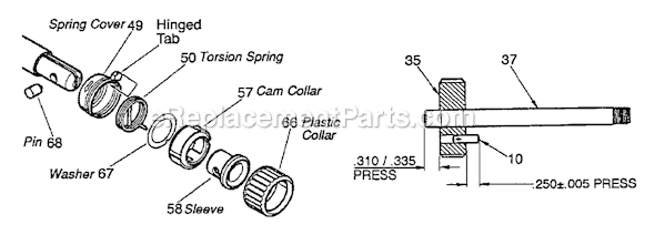 Page B Diagram and Parts List for 6517-20 SER 917C Milwaukee Reciprocating Saw