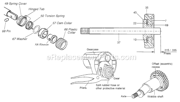 Page B Diagram and Parts List for 6517-20 SER 917D Milwaukee Reciprocating Saw