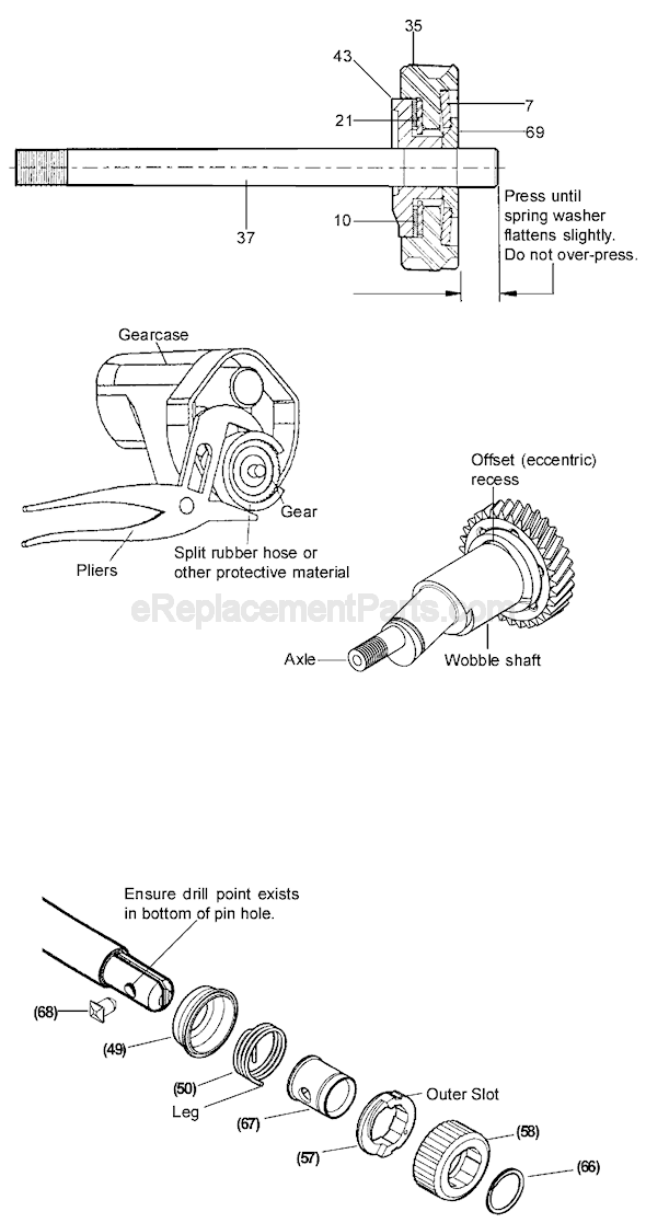 Page B Diagram and Parts List for 6519-50 SER 899A Milwaukee Reciprocating Saw